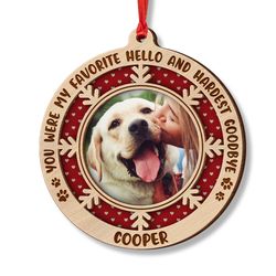 you were my favorite hello custom memorial photo personalized ornament