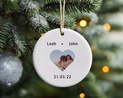 custom portrait from photo ceramic ornament, custom couple ornament, couples ornament, personalized gift, custom gifts,