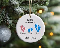 family christmas ornament gift, first christmas ornament, personalized christmas ornament, hanging ornament for christma