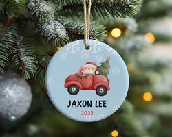 personalized boys christmas ornament, car christmas ornament, cute christmas ornament for boys, hanging ornament for chr