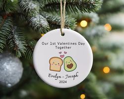 personalized our first valentines day together ornament, valentines ornament, first valentines day ornament, gift for me