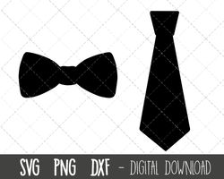 bow and tie svg, mens tie svg, bow tie clipart svg, neck tie svg, tie png, bow tie clip art, dxf, mens tie cricut silhou