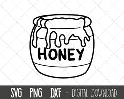 honey pot svg, honey svg, honey pot clipart png, bee svg, bee honey svg, dxf, honey jar svg, honey pot cricut silhouette