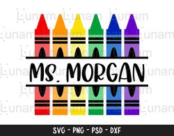 crayon monogram svg, crayon split monogram svg, teacher monogram svg, crayon svg, crayon set svg, crayon cut file, crayo