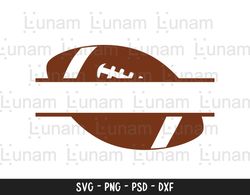 football svg, football split frame svg, football name frame svg, football monogram svg, football cut file