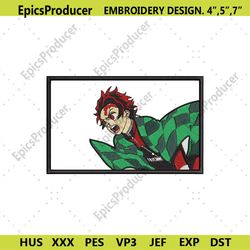 kamado tanjiro come to fight embroidery instant download