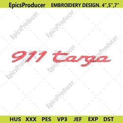 911 targa embroidery download file brand car logo embroidery file digitizing