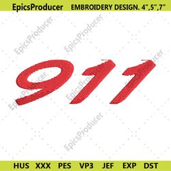 car brand 911 embroidery download file logo car embroidery file