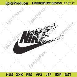 nike swoosh faded brand logo embroidery download file