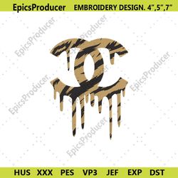 chanel dripping logo embroidery design download