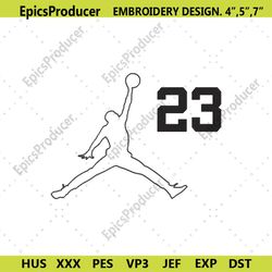 jordan symbol outlines varsity machine embroidery design