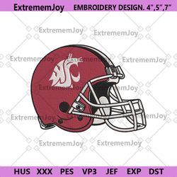 washington state cougars helmet embroidery digitizing instant download