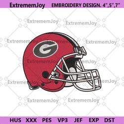 georgia bulldogs helmet machine embroidery digitizing