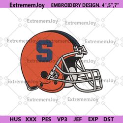syracuse orange helmet machine embroidery design