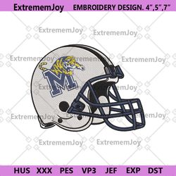 memphis tigers helmet embroidery digitizing instant download