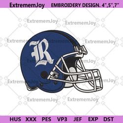 rice owls helmet embroidery digitizing instant download