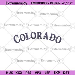 colorado rockies transparent logo machine embroidery design