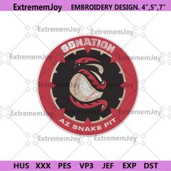 arizona diamondbacks pit snake baseball logo machine embroidery digitizing