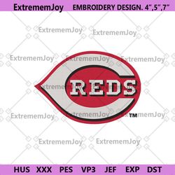 cincinnati reds baseball team varsity logo machine embroidery digitizing