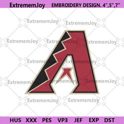 diamondbacks mlb baseball team letter a logo machine embroidery design