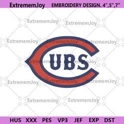 chicago cubs baseball classic logo machine embroidery digitizing