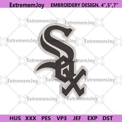 chicago white sox baseball team logo machine embroidery digitizing