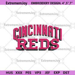 cincinnati reds baseball wrap varsity logo machine embroidery design