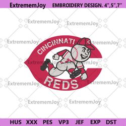 cincinnati reds mlb baseball team logo embroidery instant download