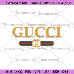 gucci yellow brand logo embroidery design download