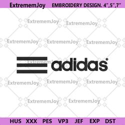 adidas black three lines logo embroidery design download