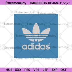 adidas logo brand blue box embroidery download file