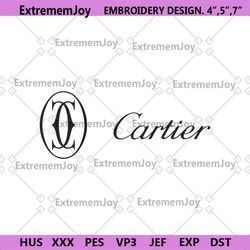 cartier logo brand embroidery instant download