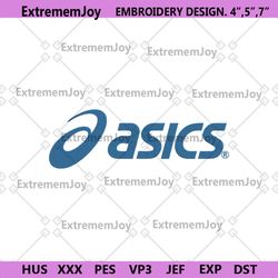 asics basic logo brand embroidery design download