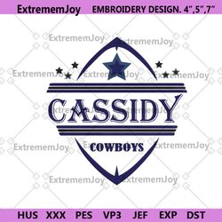 cassidy cowboys embroidery file, dallas cowboys embroidery download file, cowboys embroidery files