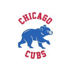 chicago cubs baseball bluee bear wrap logo machine embroidery file