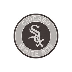 chicago white sox mlb baseball circle logo machine embroidery file