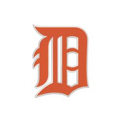 detroit tigers classic letter d orange logo machine embroidery design