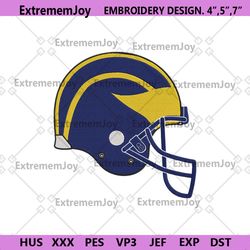 michigan wolverines football helmet logo machine embroidery