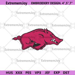 arkansas razorbacks embroidery files, ncaa embroidery files, arkansas razorbacks file