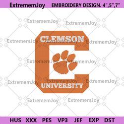 clemson tigers football logo embroidery, clemson tigers embroidery, clemson tigers design file