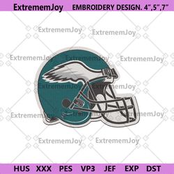 philadelphia eagles helmet logo machine embroidery