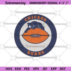chicago bears nfl team logo machine embroidery file