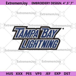 tampa bay lightning embroidery digital logo, tampa bay lightning logo embroidery, tampa bay lightning machine embroidery