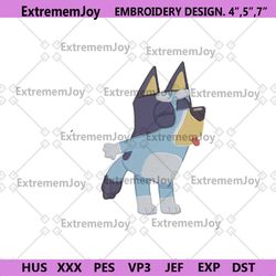 funny bluey embroidery digital file, bluey heeler embroidery download files, bluey character embroidery instant file dig