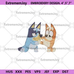 bluey bingo embroidey digital download file, bluey machine embroidery, bingo embroidery instant download