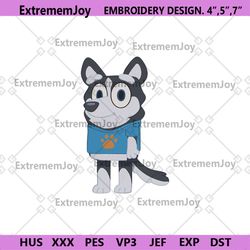 sona machine embroidery digital file, bluey cartoon character embroidery design download, sona bluey embroidery instant