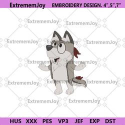 smile bluey character embroidery download file, dog family bluey embroidery instant digital, bluey cartoon manchine embr