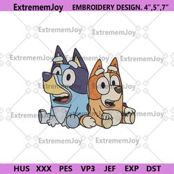 bluey and bingo together embroidery instant, bluey embroidery instant download, bingo embroidery instant digital
