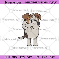jack bluey embroidery file, jack russell bluey embroidery design instant, bluey characters machine embroidery digital fi