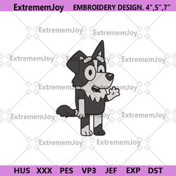 mackenzie bluey embroidery file, bluey characters machine embroidery instant, border collie file mackenzie bluey embroid